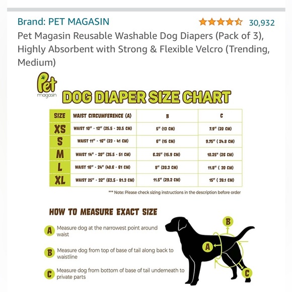 🌟Host Pick 🌟 4 Pet Magasin Washable Pet Diapers - Picture 3 of 15